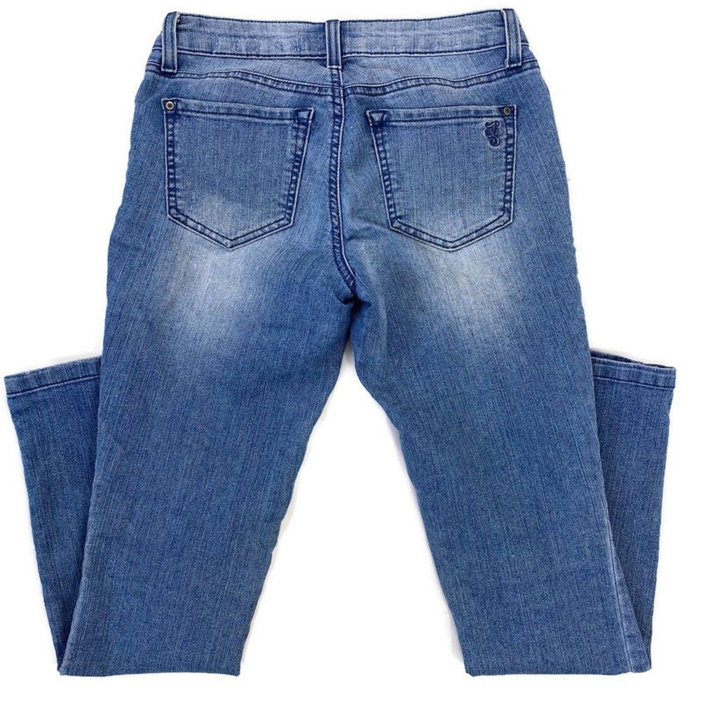 Jessica Simpson Forever Jeans Low Rise Skinny Denim Blue Womens sz 26 Light Wash - Picture 2 of 10
